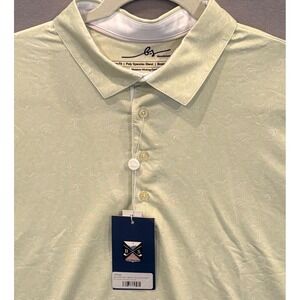NWT! Boston Scott Golf Polo Shirt Mens XXL Hokusai Wasabi Green Links Collection